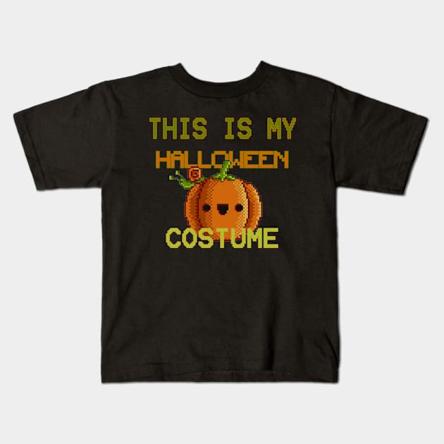 This is My Halloween Costume 16 Bit_ Kids T-Shirt by anwara